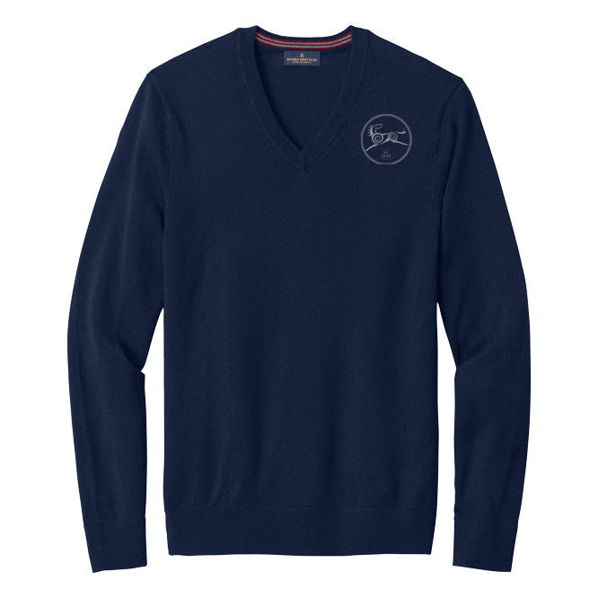 Sandhaven Men's Brooks Brothers Washable Merino Wool V-Neck Sweater