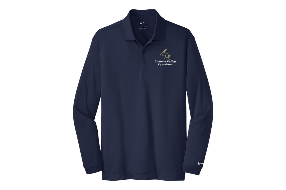 Summer Valley Equestrian Men's Nike Long Sleeve Stretch Dri-FIT Polo