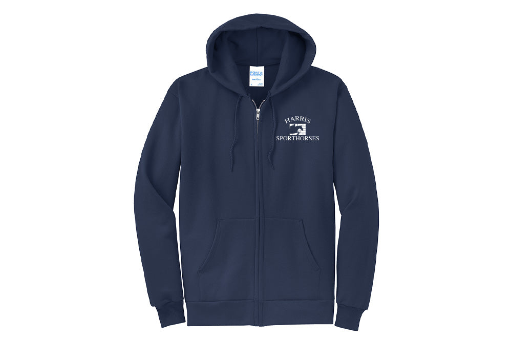 Harris Sporthorses Men's Port & Company Fleece Zip-Up Hoodie