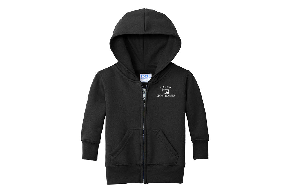 Harris Sporthorses Infant Port & Company Full-Zip Fleece Hooded Sweatshirt