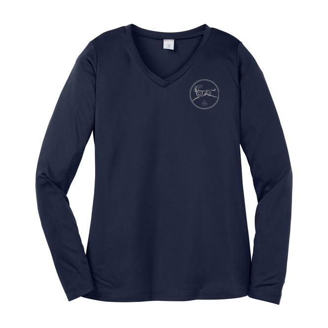 Sandhaven Women's Sport-Tek Long Sleeve Competitor V-Neck