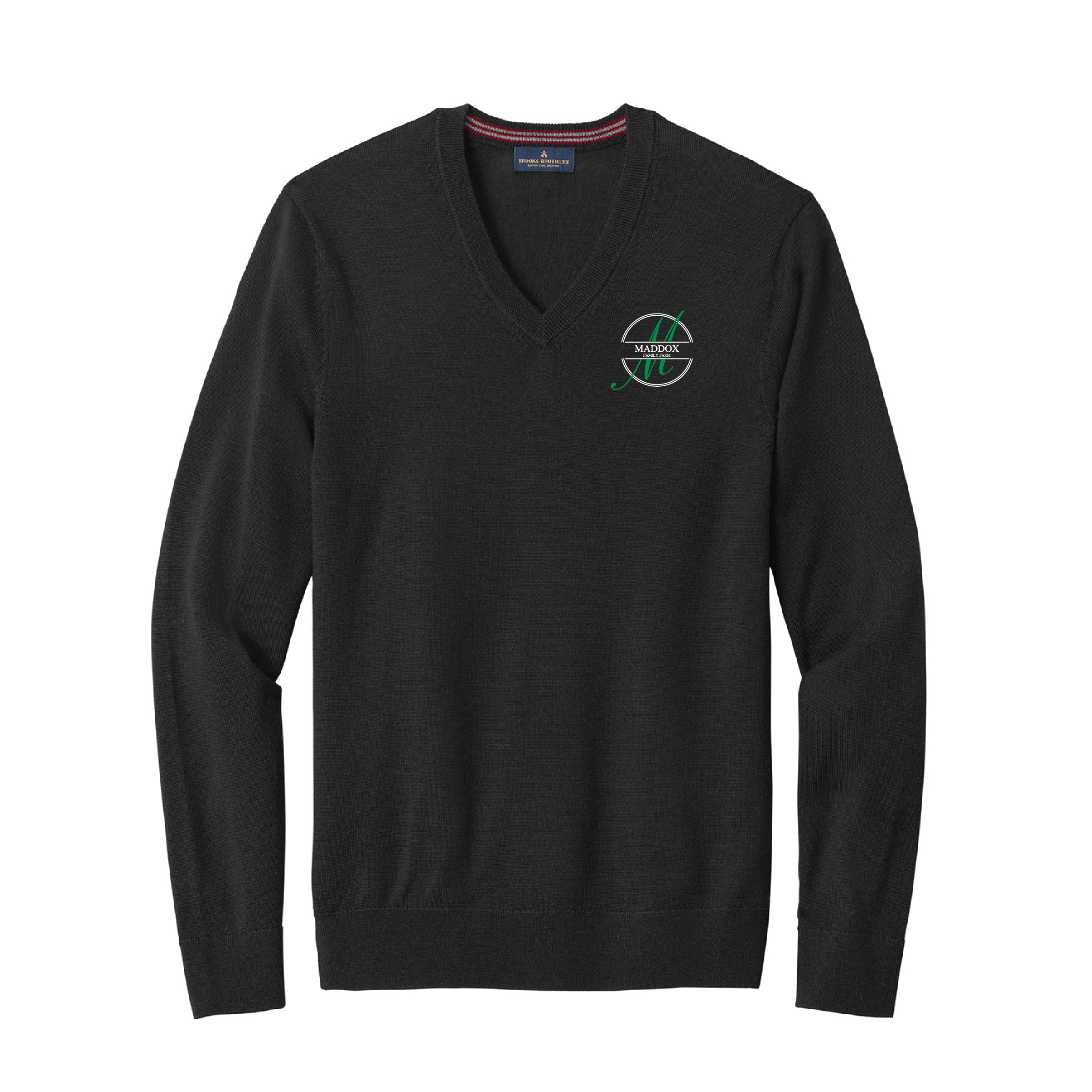 KMT Men's Brooks Brothers Washable Merino Wool V-Neck Sweater