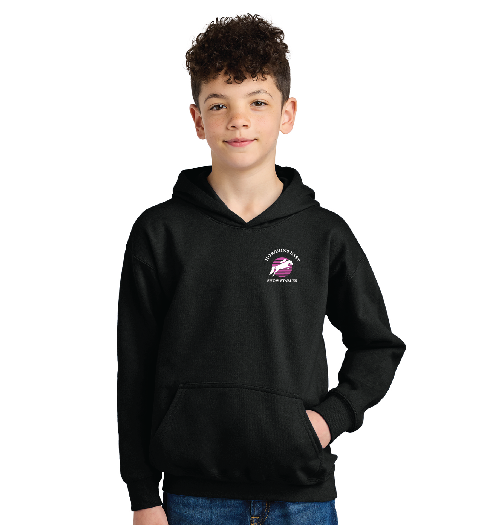 Horizons East Show Stables Youth Softstyle Pullover Fleece Hoodie