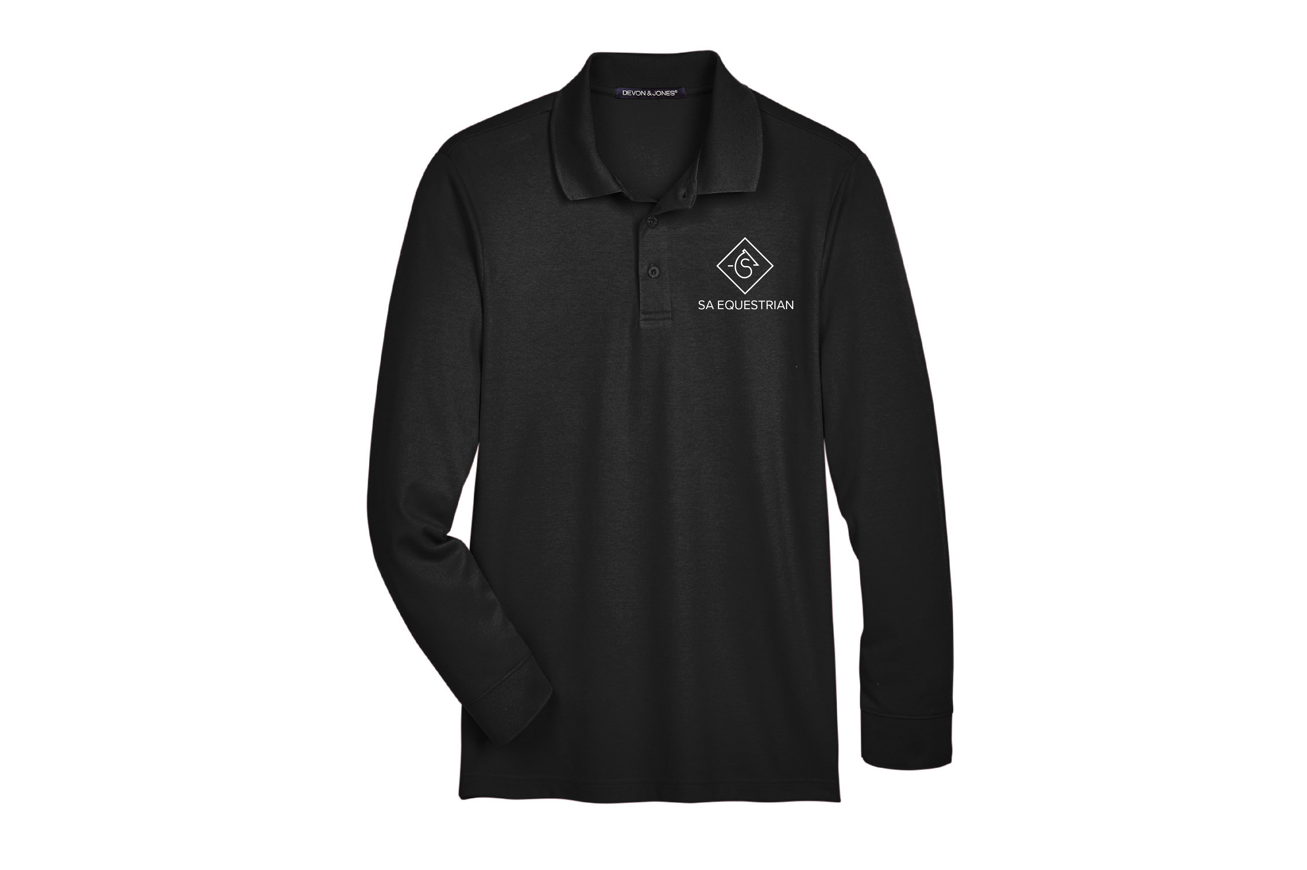 SA Equestrian Men's Devon & Jones Long Sleeve Performance Polo