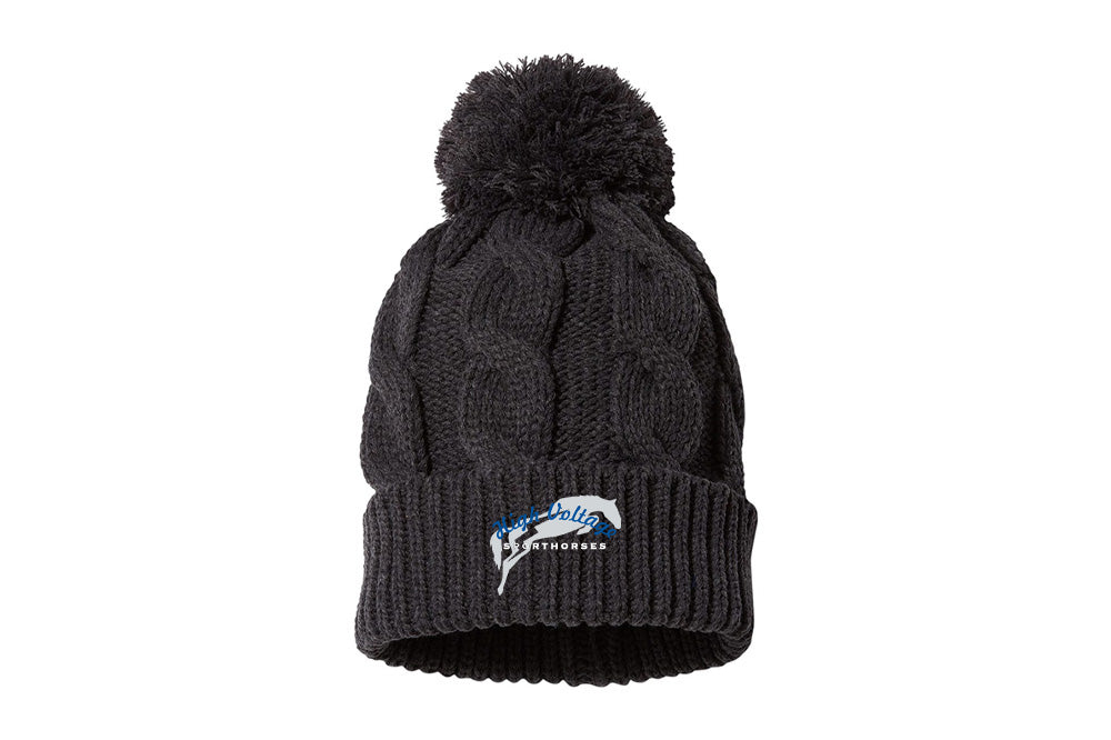 High Voltage Sporthorses Chunk Twist Cuffed Beanie