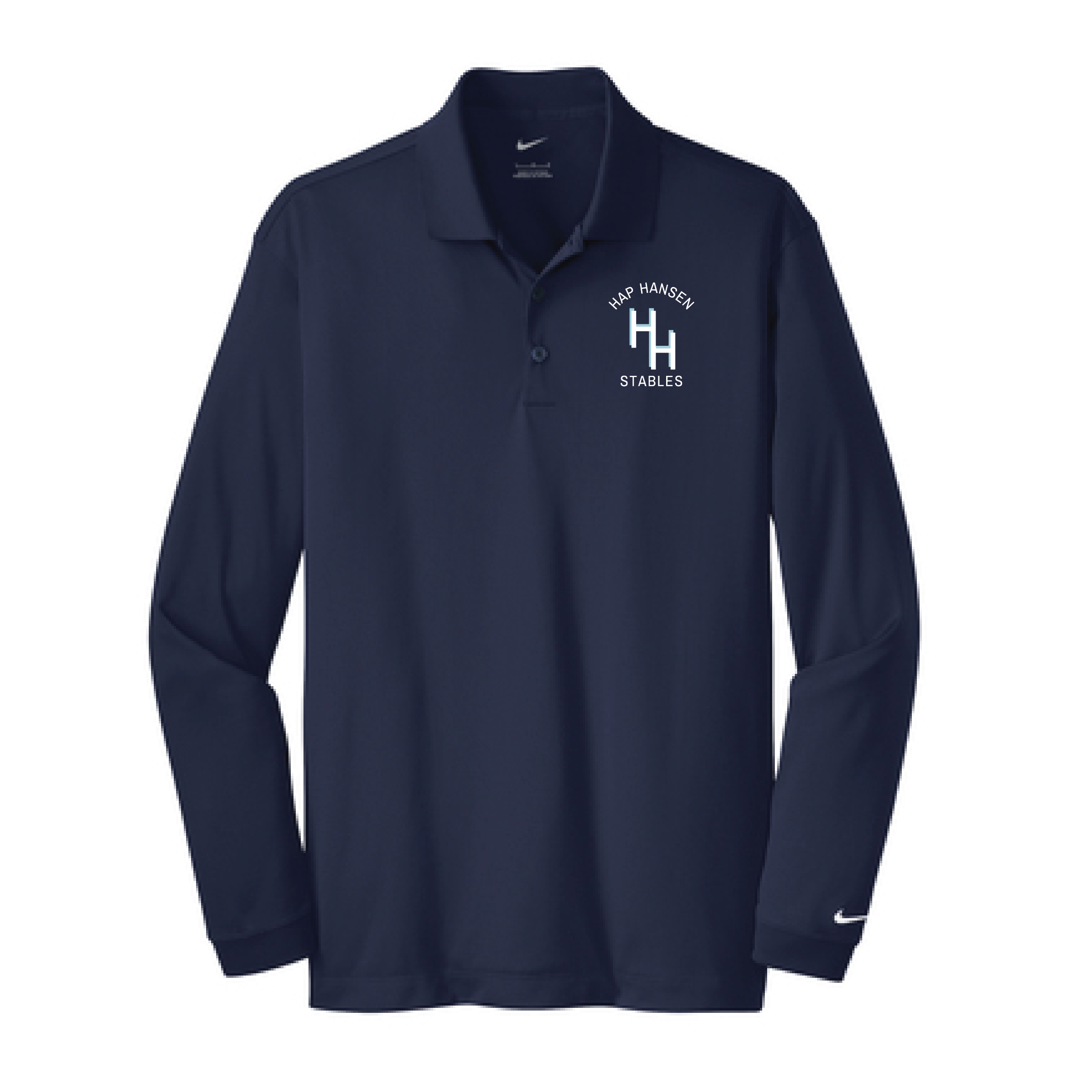 Hap Hansen Stables Men's Nike Long Sleeve Stretch Dri-FIT Polo