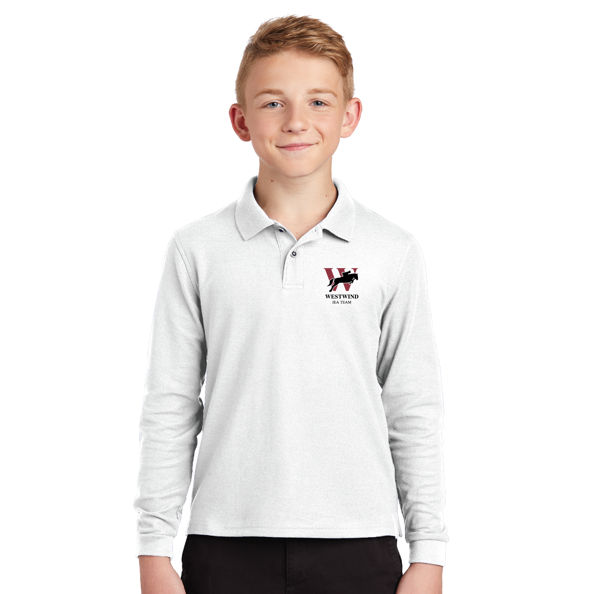 Westwind IEA Youth Port Authority Long Sleeve Silk Touch Polo