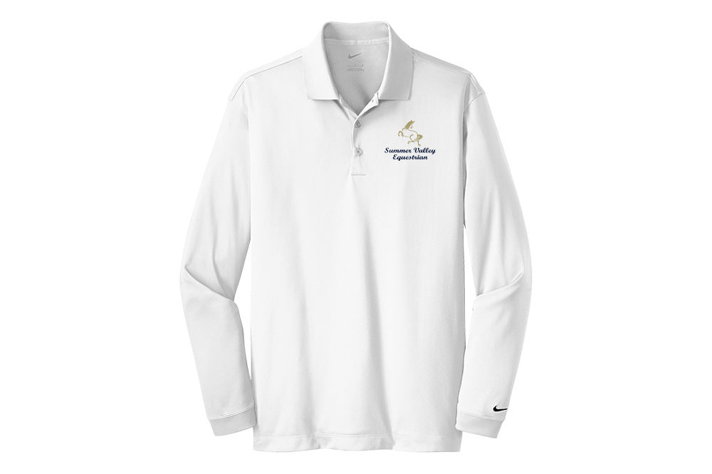 Summer Valley Equestrian Men's Nike Long Sleeve Stretch Dri-FIT Polo