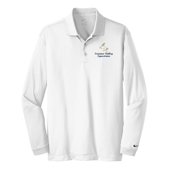 Summer Valley Equestrian Men's Nike Long Sleeve Stretch Dri-FIT Polo