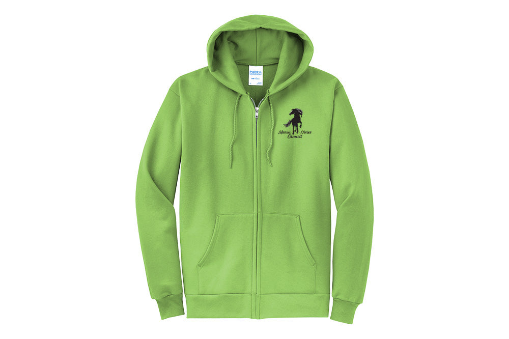 Marin Horse Council Men's Port & Company Fleece Zip-Up Hoodie