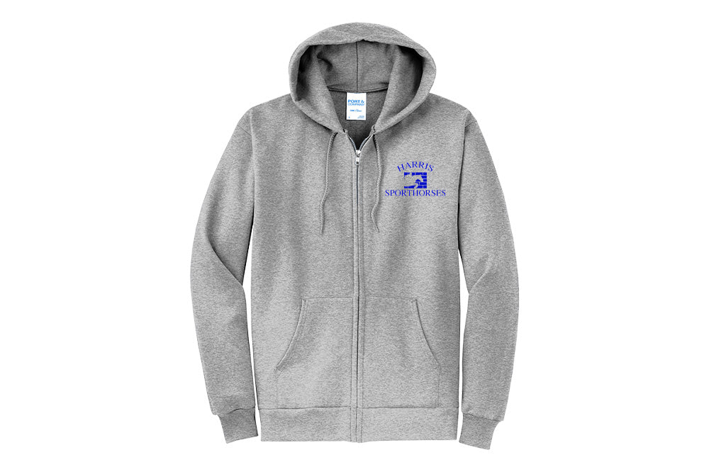 Harris Sporthorses Men's Port & Company Fleece Zip-Up Hoodie