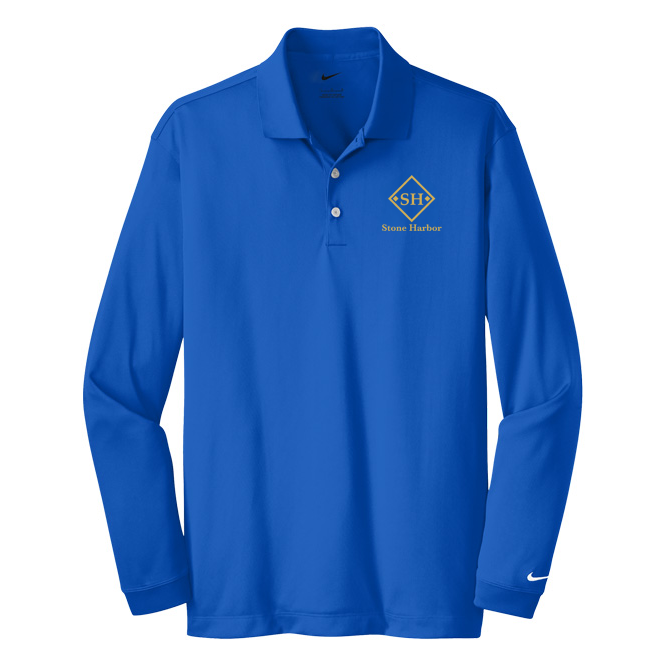 Stone Harbor Men's Nike Long Sleeve Stretch Dri-FIT Polo