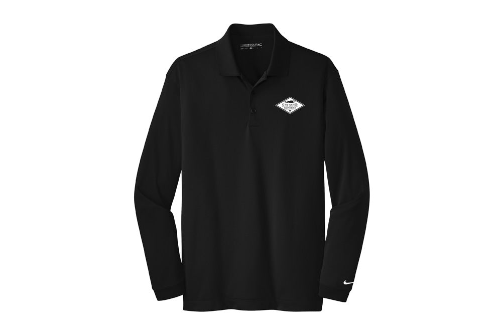 Black Diamond Equestrian Men's Nike Long Sleeve Stretch Dri-FIT Polo
