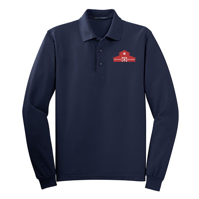 Red Barn IEA Men's Port Authority Long Sleeve Silk Touch Polo