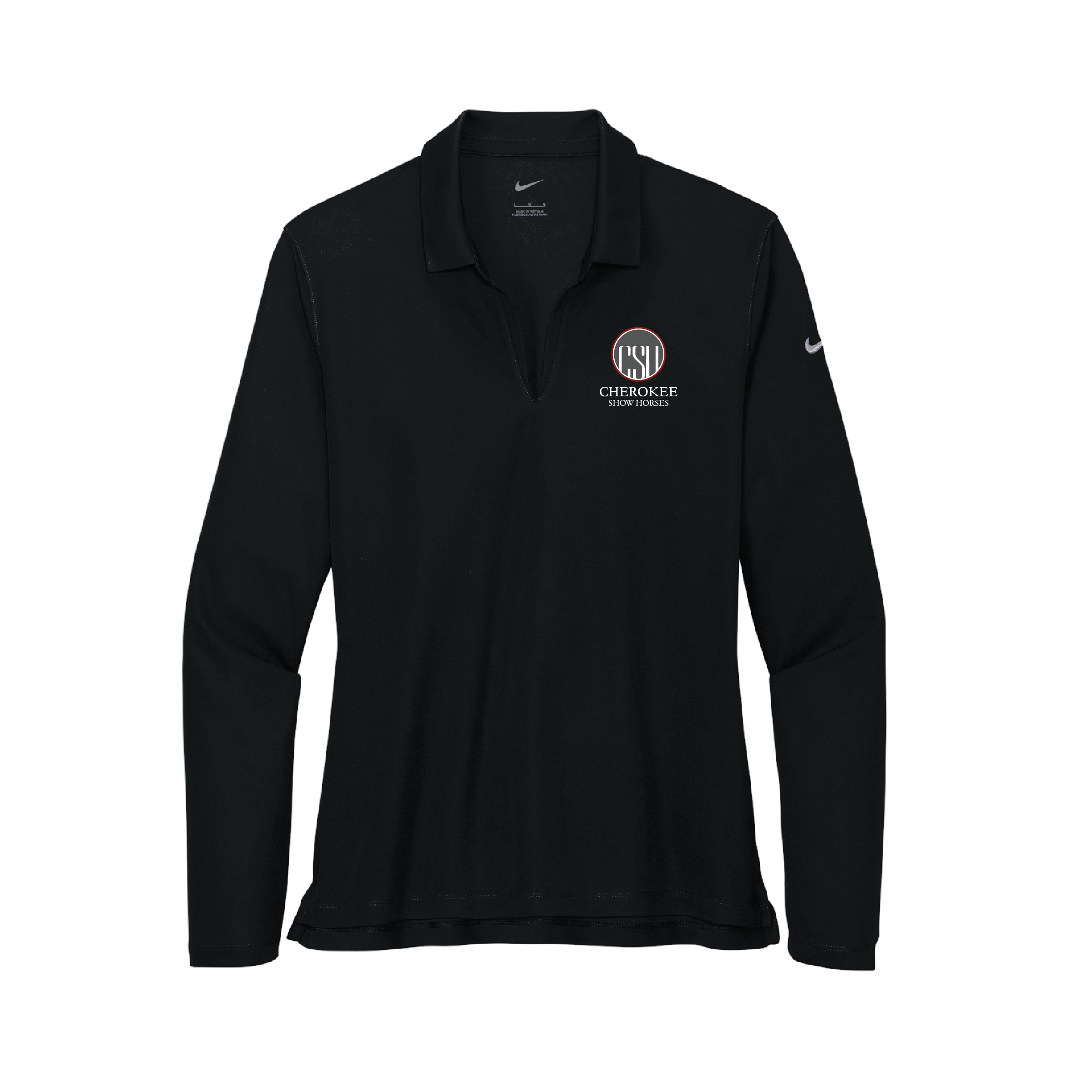 Cherokee Show Horses Women's Nike Dri-FIT Micro Pique Long Sleeve Polo