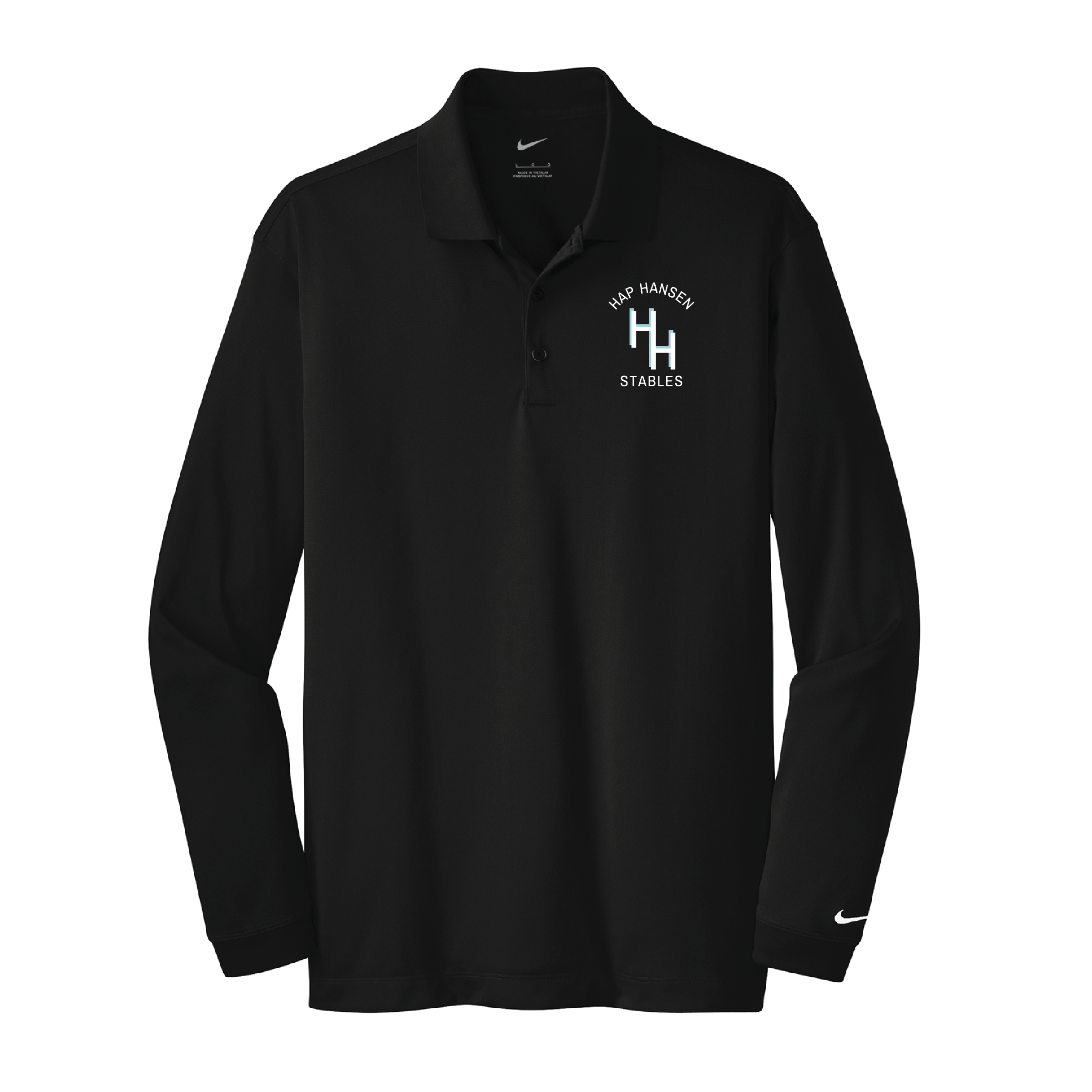 Hap Hansen Stables Men's Nike Long Sleeve Stretch Dri-FIT Polo