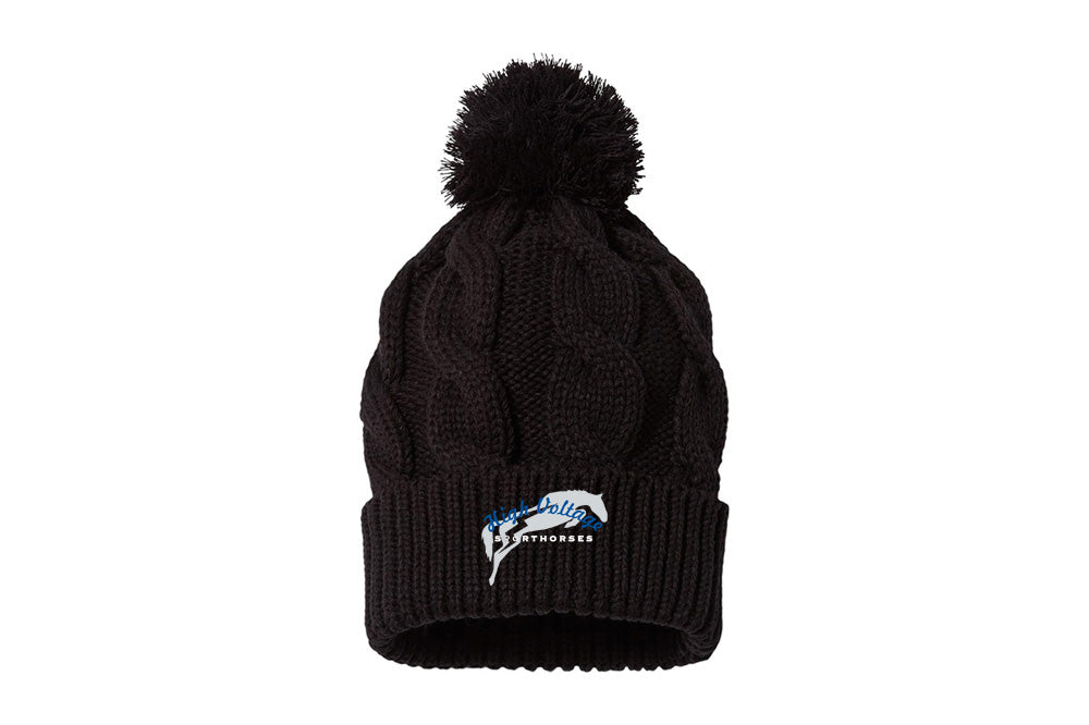 High Voltage Sporthorses Chunk Twist Cuffed Beanie