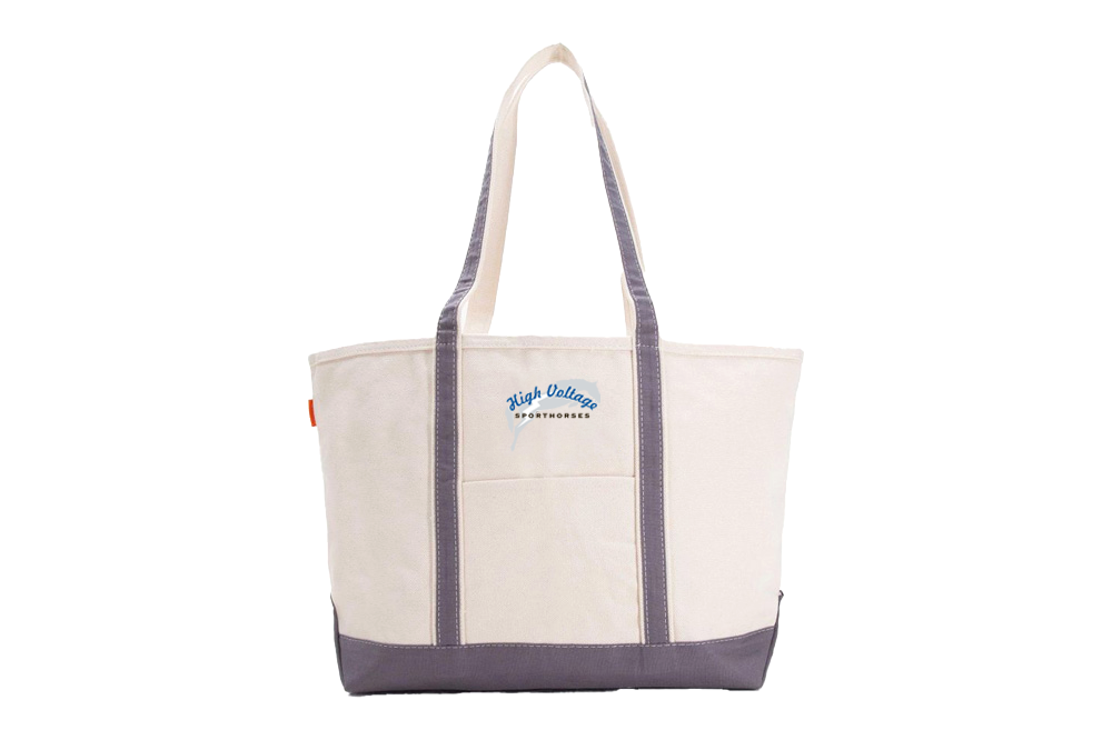 High Voltage Sporthorses CB Station Medium Canvas Tote
