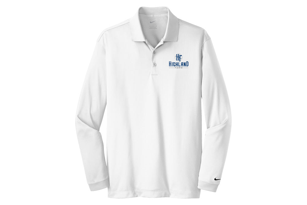 Highland Farm Men's Nike Long Sleeve Stretch Dri-FIT Polo