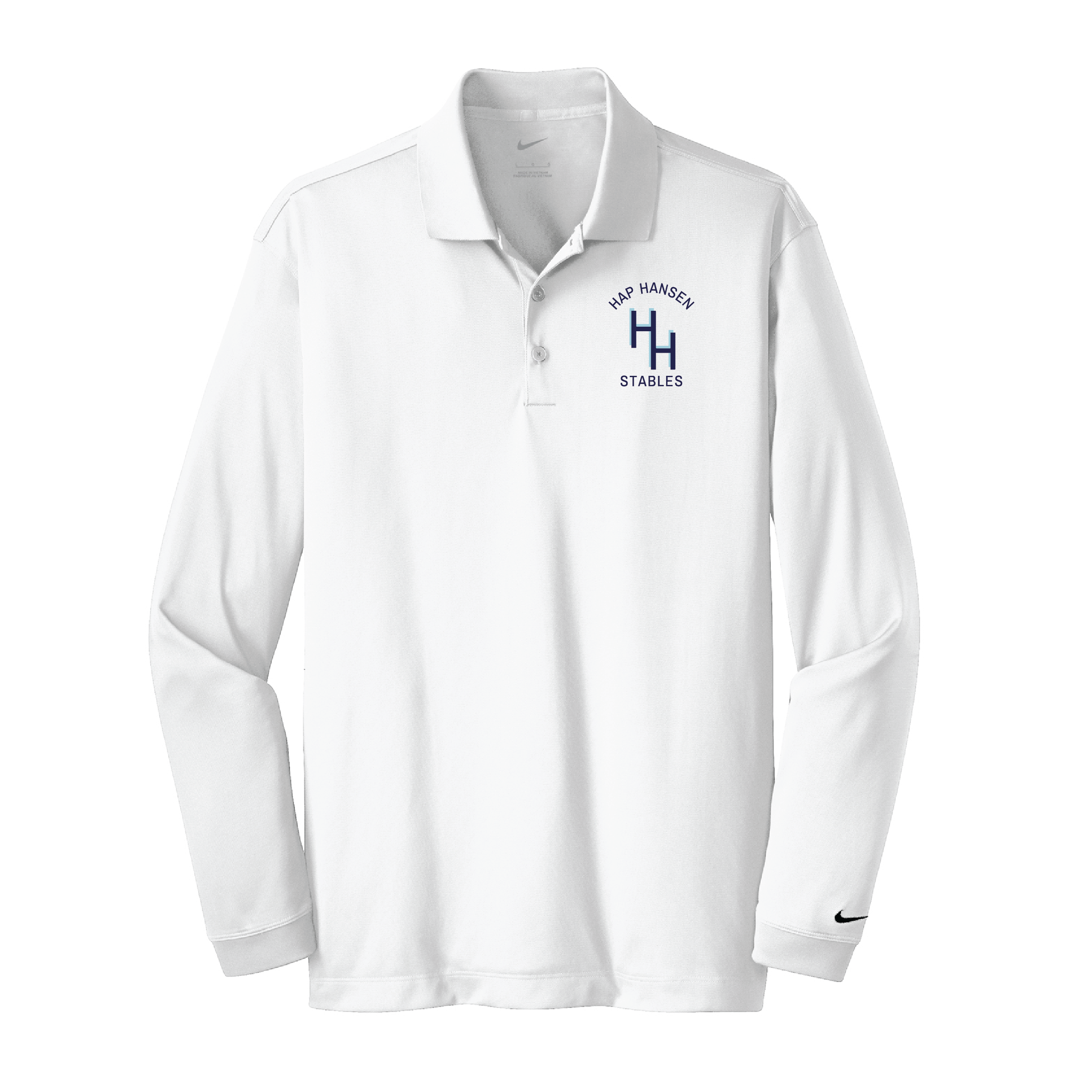 Hap Hansen Stables Men's Nike Long Sleeve Stretch Dri-FIT Polo