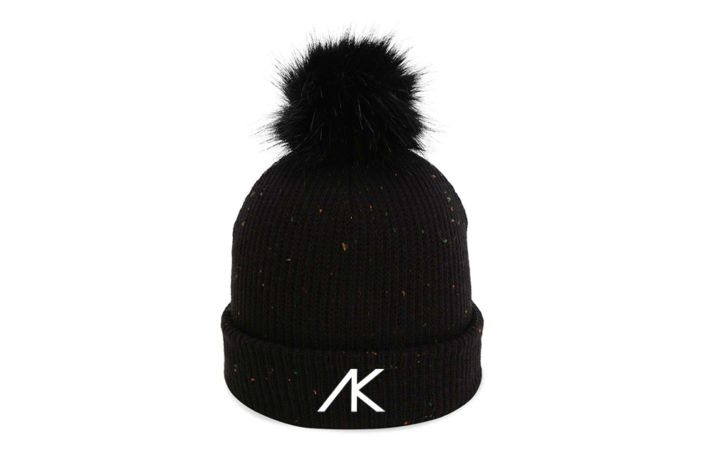 Angel Karolyi Imperial Pom Cuffed Beanie
