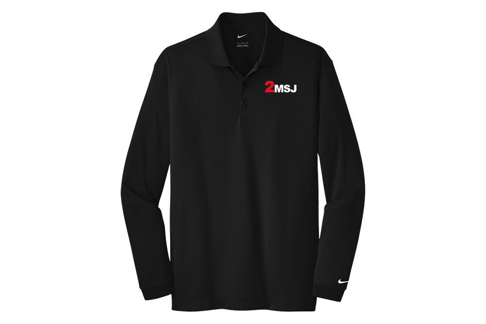 2 Mutch Men's Nike Long Sleeve Stretch Dri-FIT Polo