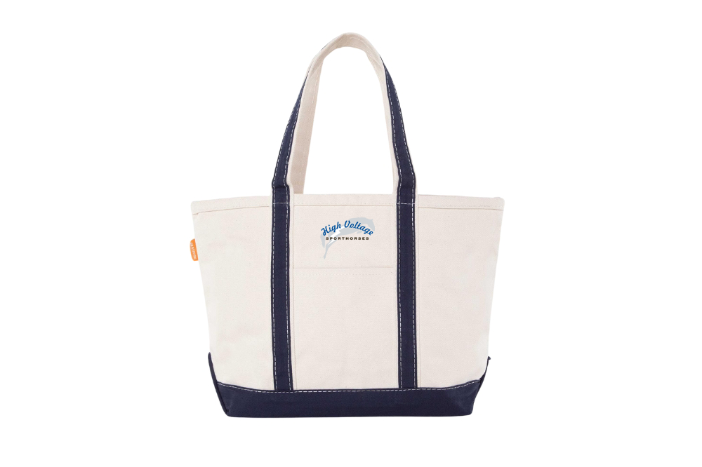 High Voltage Sporthorses CB Station Medium Canvas Tote