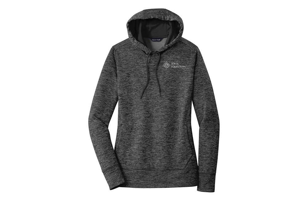 Soleil Equestrian Women's Sport-Tek PosiCharge Heather Fleece Hooded Pullo