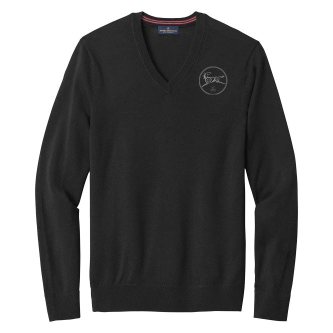 Sandhaven Men's Brooks Brothers Washable Merino Wool V-Neck Sweater