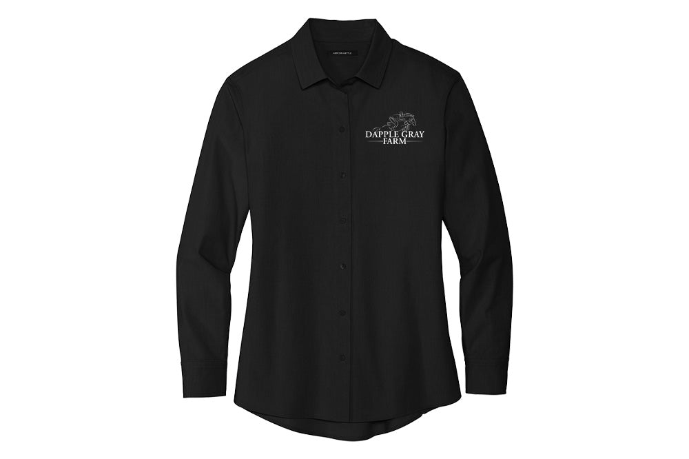 Dapple Gray Farm Women's Long Sleeve Stretch Woven Shirt