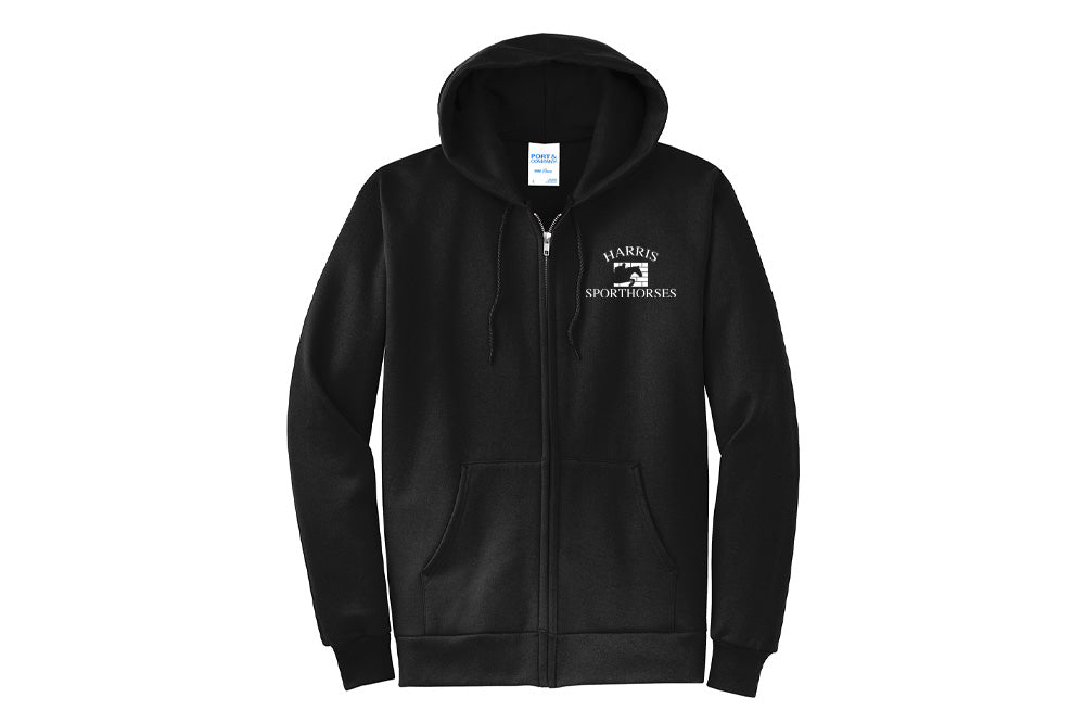 Harris Sporthorses Men's Port & Company Fleece Zip-Up Hoodie