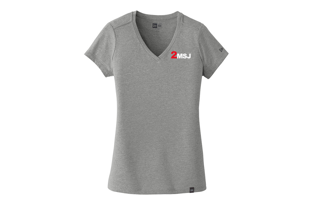 2 Mutch Women's New Era Heritage Blend V-Neck Tee