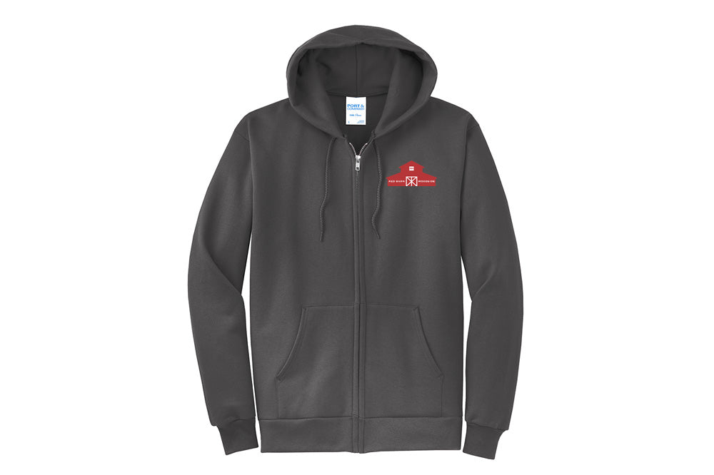 Red Barn IEA Men's Port & Company Fleece Zip-Up Hoodie