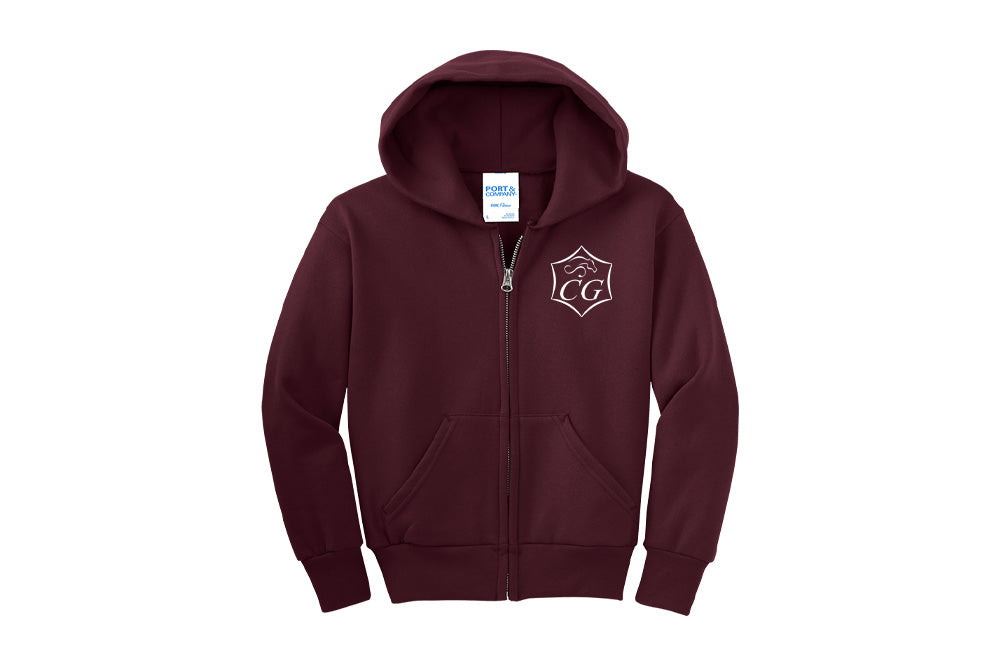 Clover Grove Youth Port & Company Core Fleece Full-Zip Hoodie