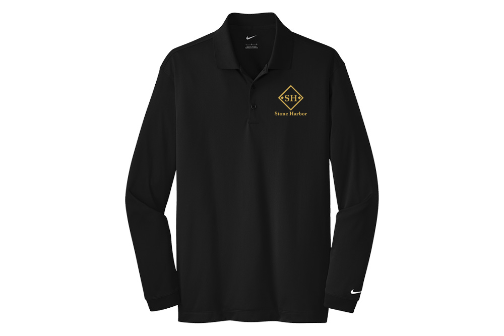 Stone Harbor Men's Nike Long Sleeve Stretch Dri-FIT Polo