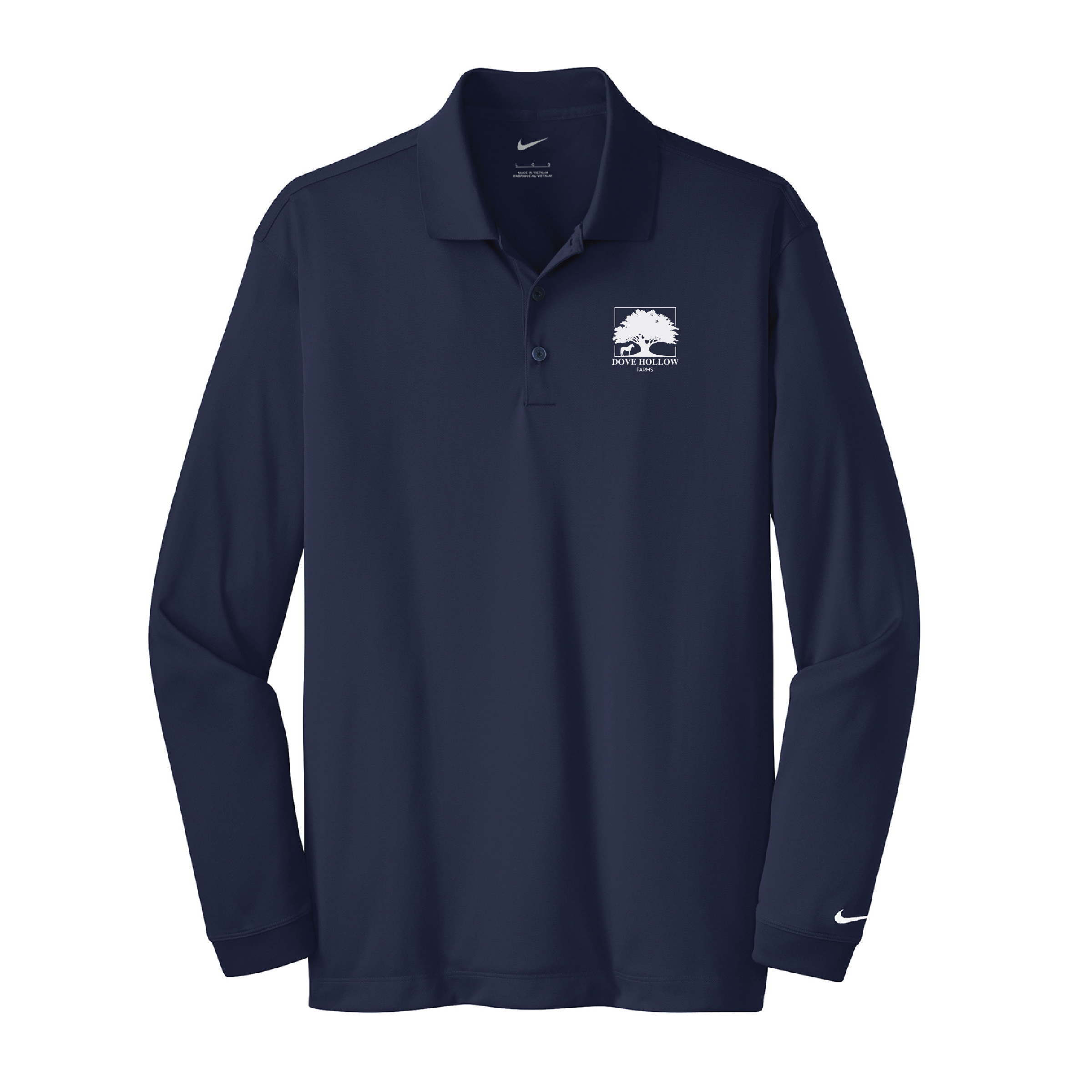 Dove Hollow Farms Men's Nike Long Sleeve Stretch Dri-FIT Polo