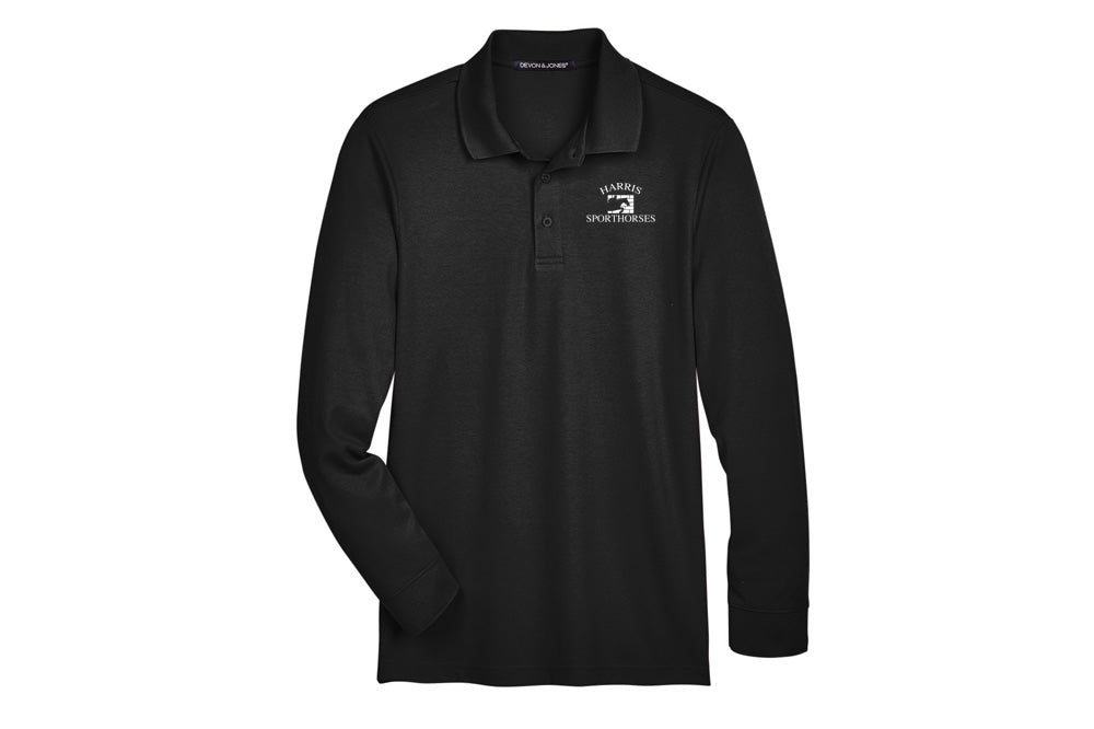 Harris Sporthorses Men's Devon & Jones Long Sleeve Performance Polo
