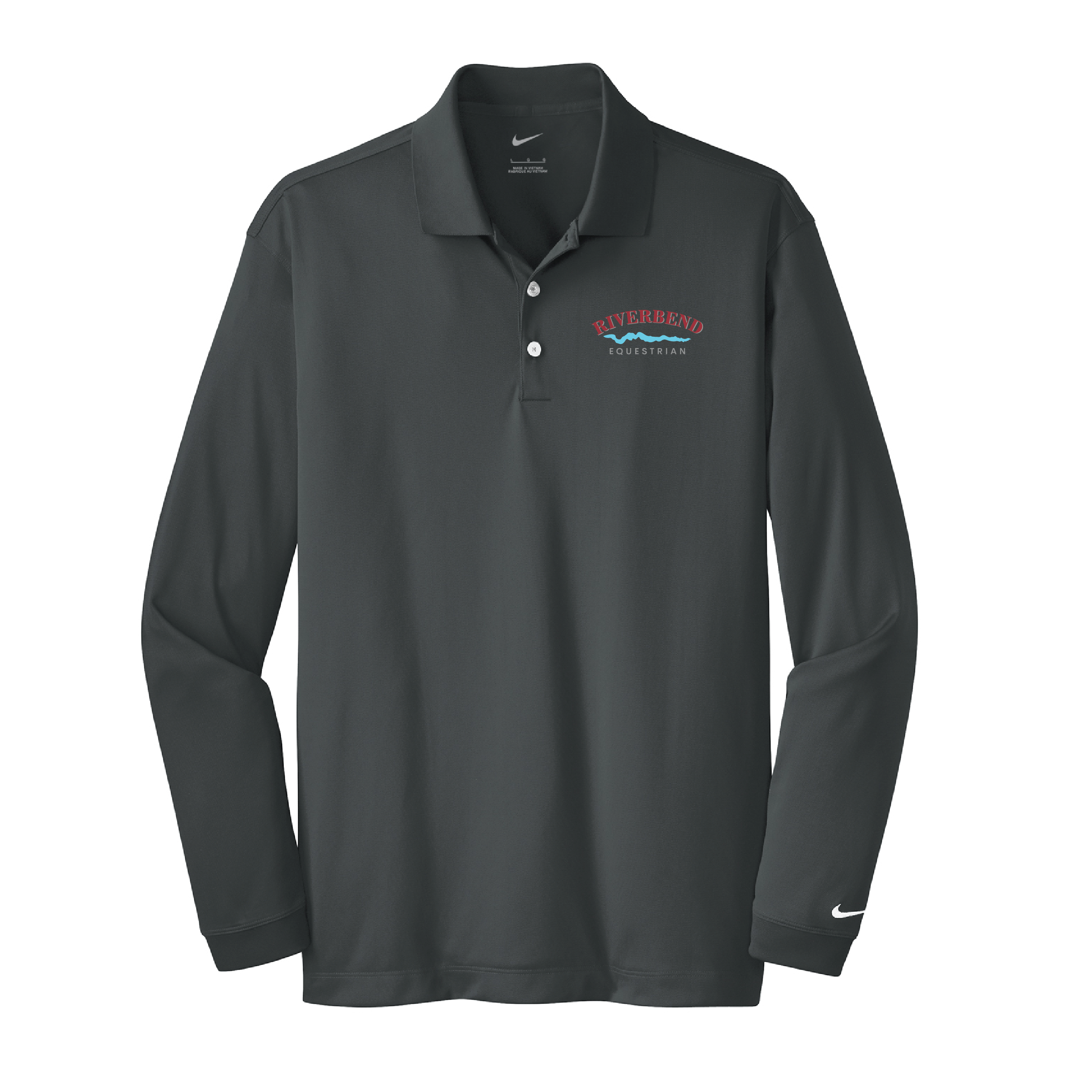 Riverbend Equestrian Men's Nike Long Sleeve Stretch Dri-FIT Polo