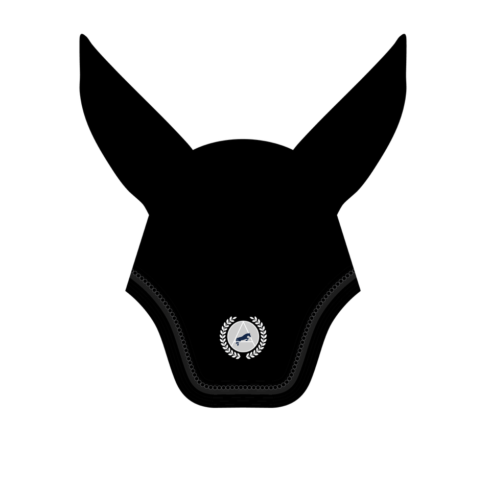 Avon Eventing Talisman Square Front Jumping Bonnet - Black with Rhinestones