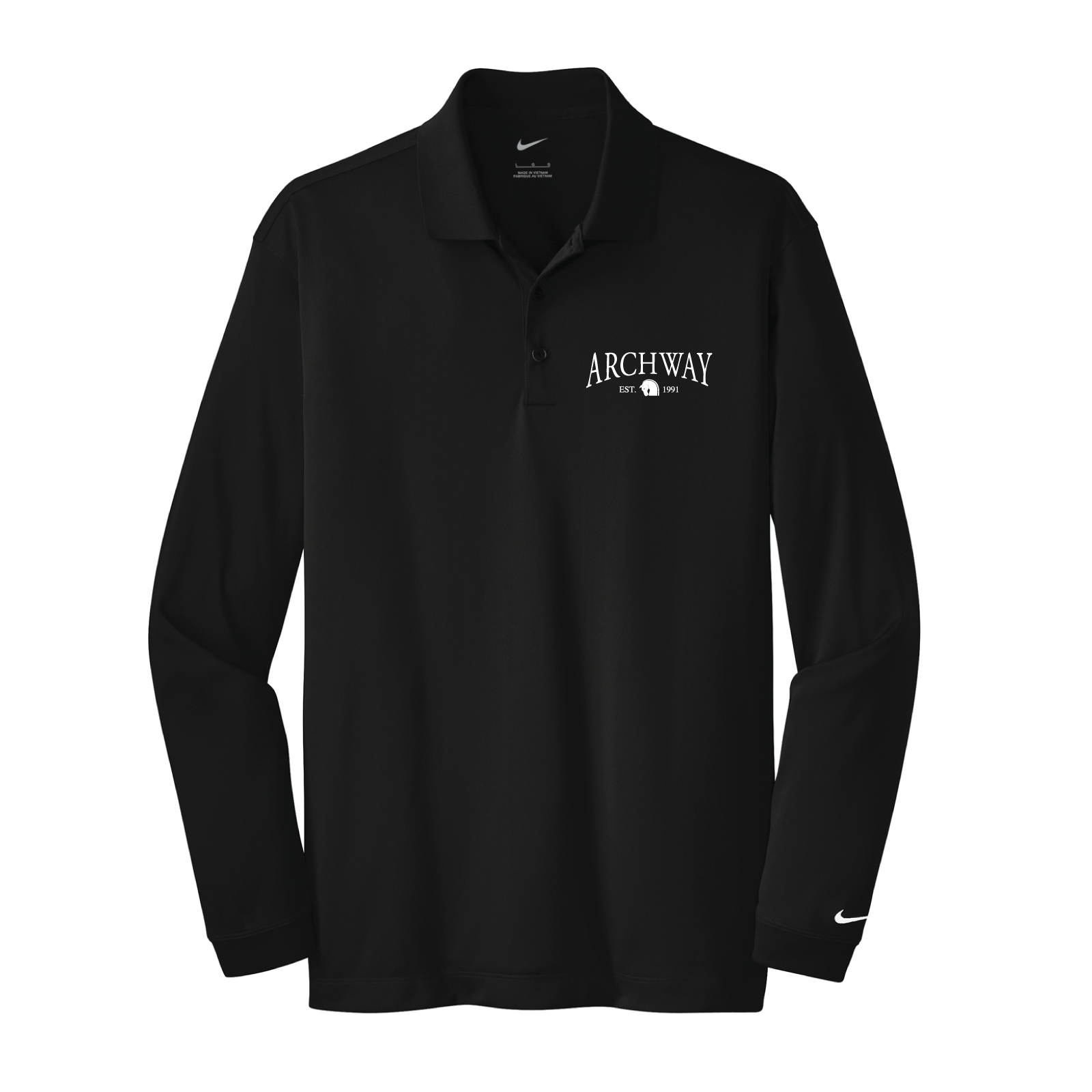 Archway Men's Nike Long Sleeve Stretch Dri-FIT Polo