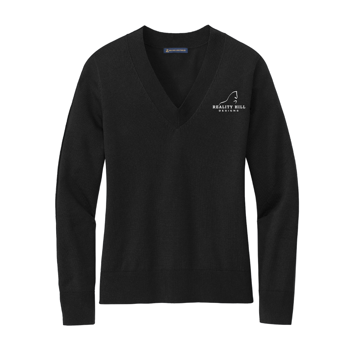 Women’s Brooks Brothers Cotton Stretch V-Neck Sweater
