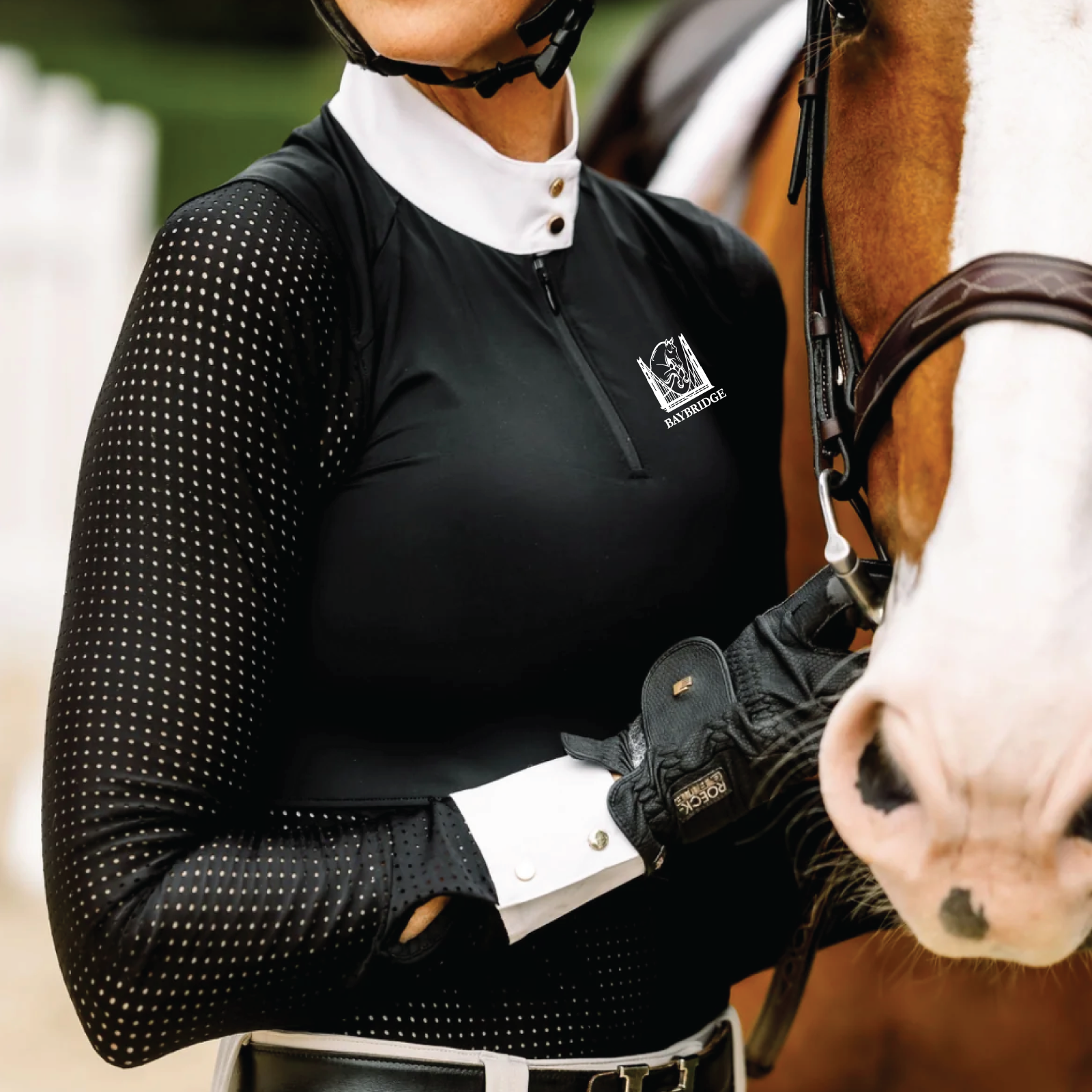 Bay Bridge Hunter Jumper Women's Euphoric Equestrian Kloud Long Sleeve Competition Top