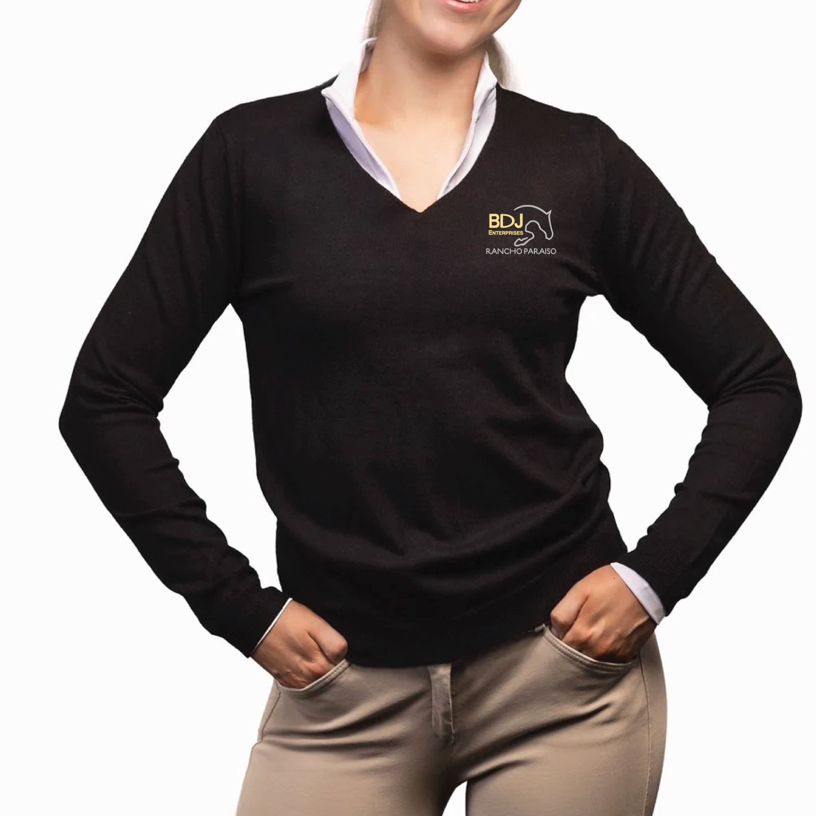 BDJ Rancho Paraiso Women's TKEQ Essential V-Neck Sweater