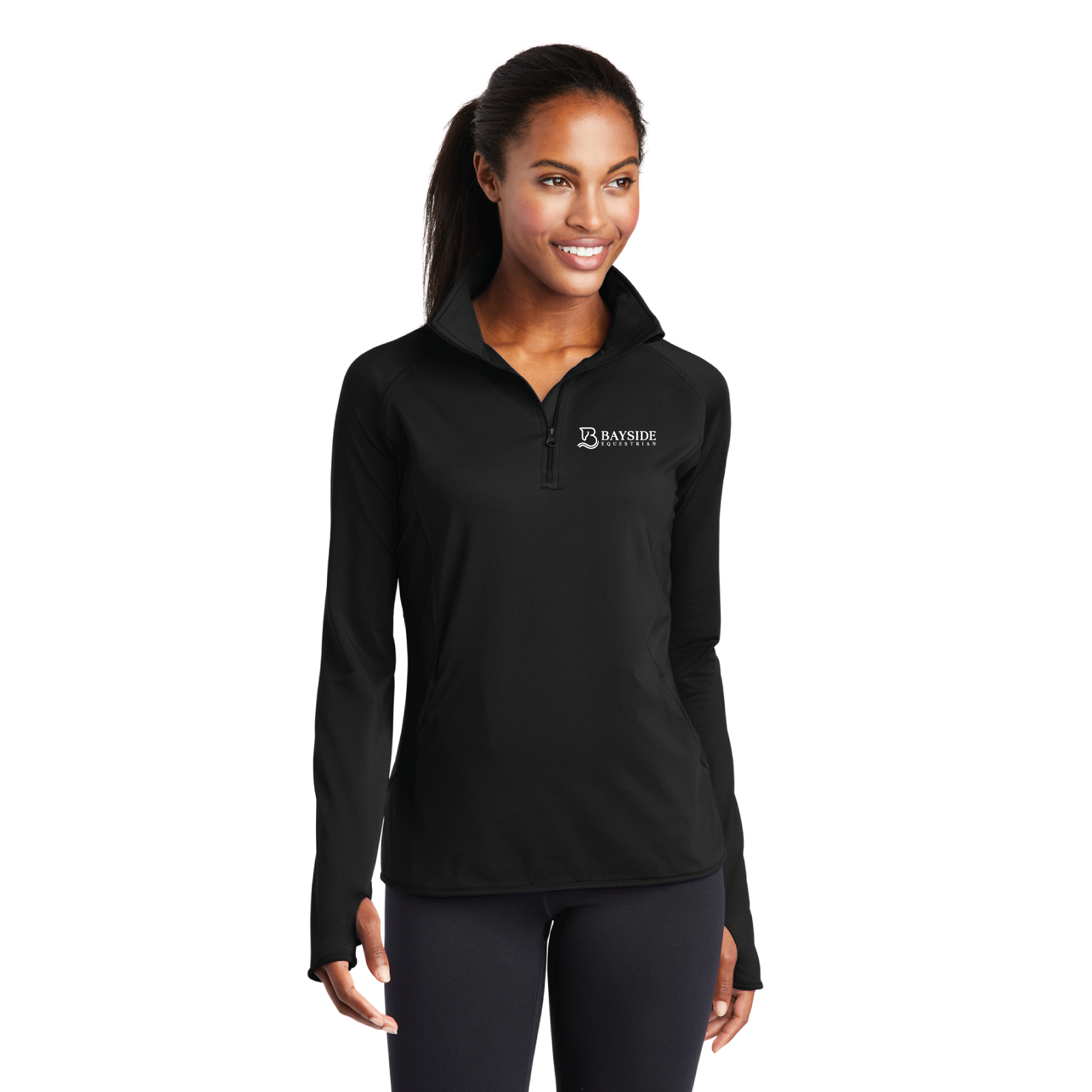 Bayside Equestrian Women's Sport-Tek Sport-Wick Stretch 1/4 Zip Pullover