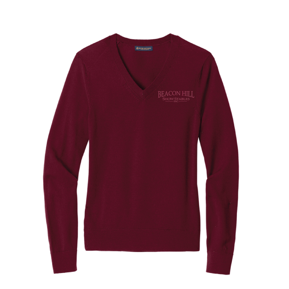 Beacon Hill Women's Brooks Brothers Washable Merino Wool V-Neck Sweater
