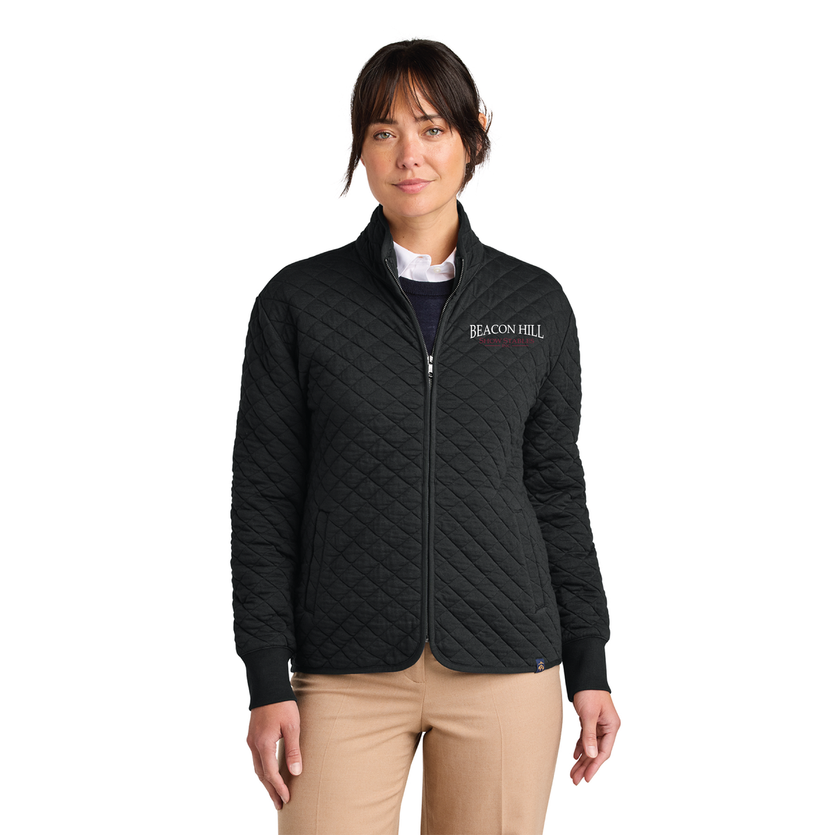 Beacon Hill Women's Brooks Brothers Diamond Quilt Full Zip