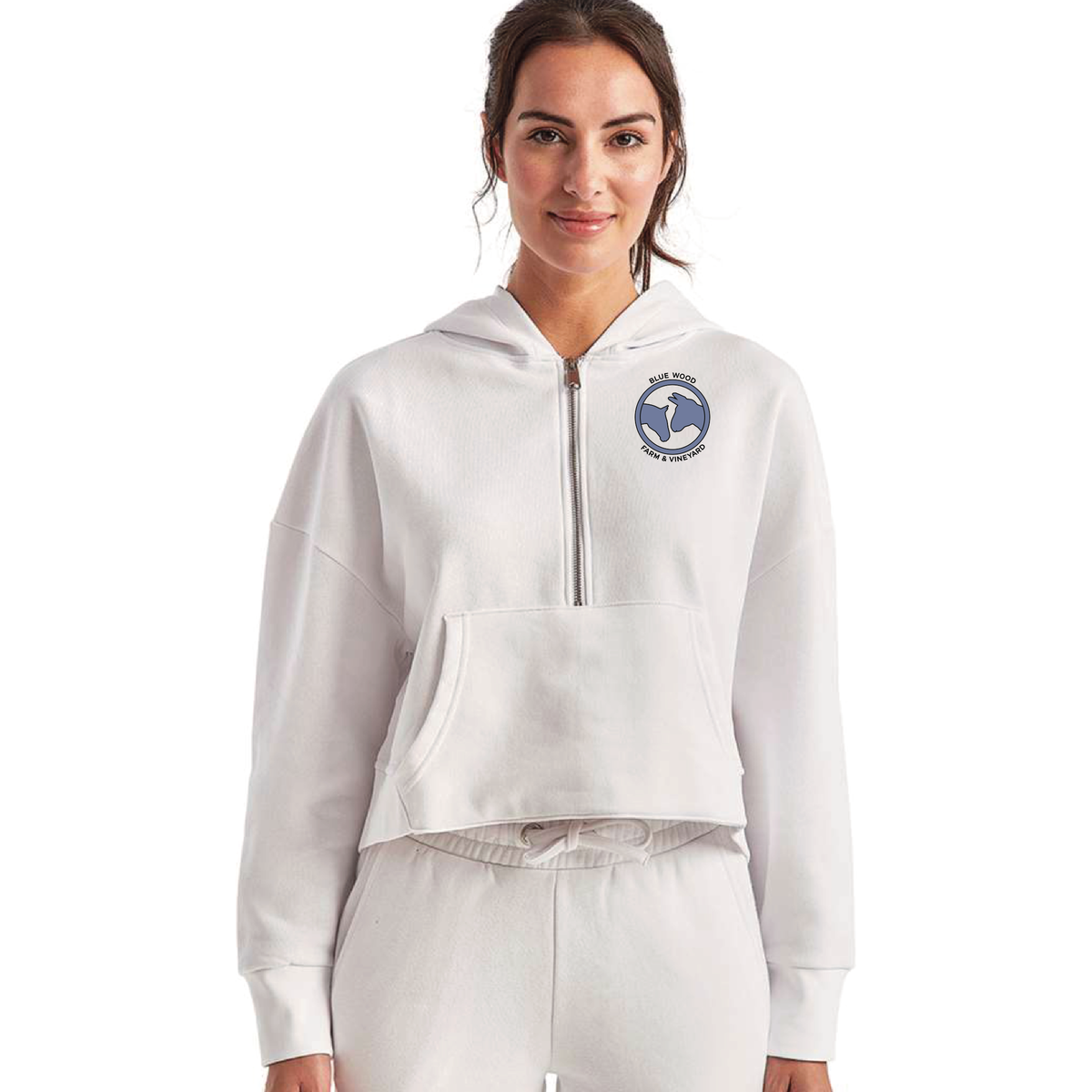 Blue Wood Farm Women's TriDri Alice Half-Zip Hooded Sweatshirt