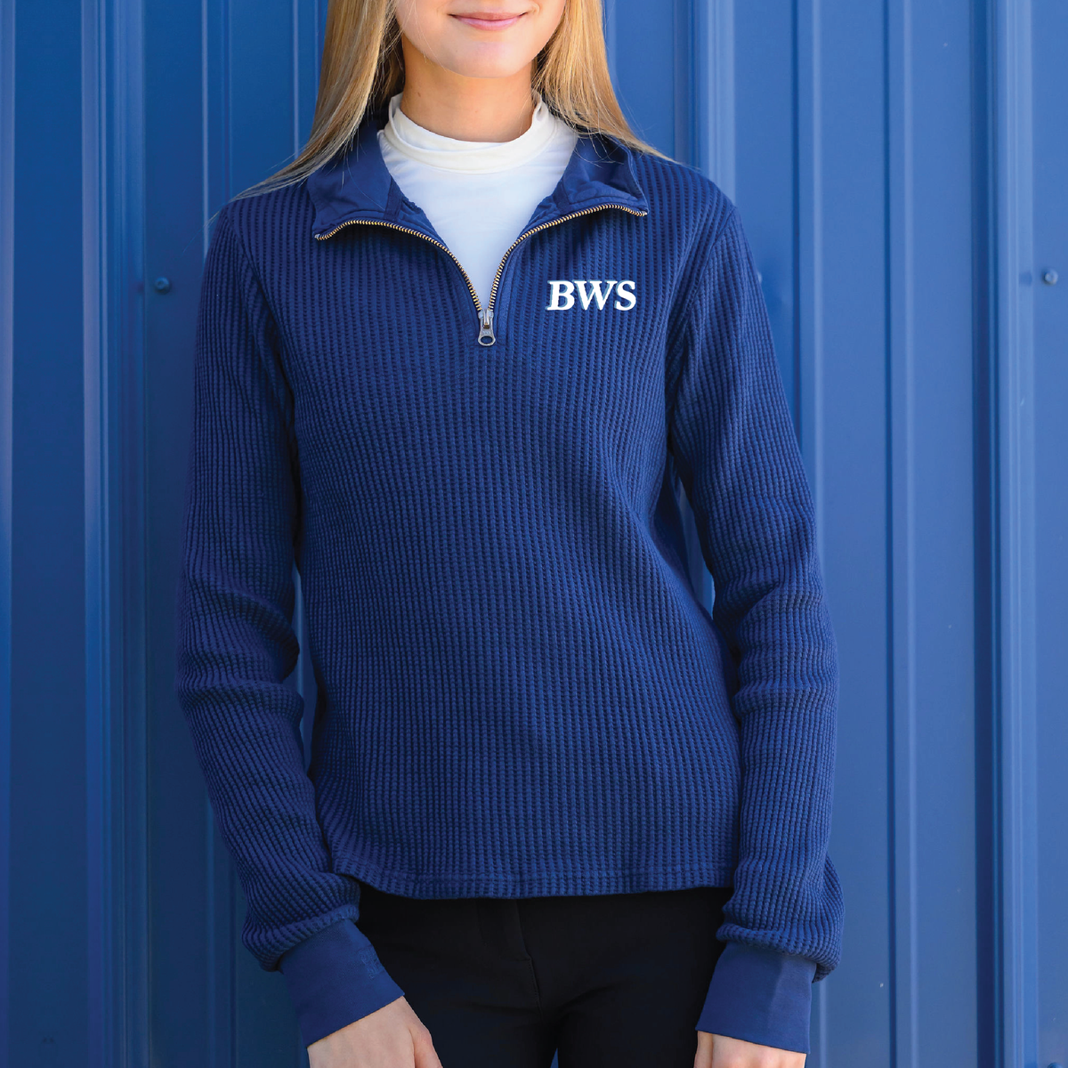 Beechwood Stables Euphoric Equestrian Good Mood 1/4 Zip Waffle