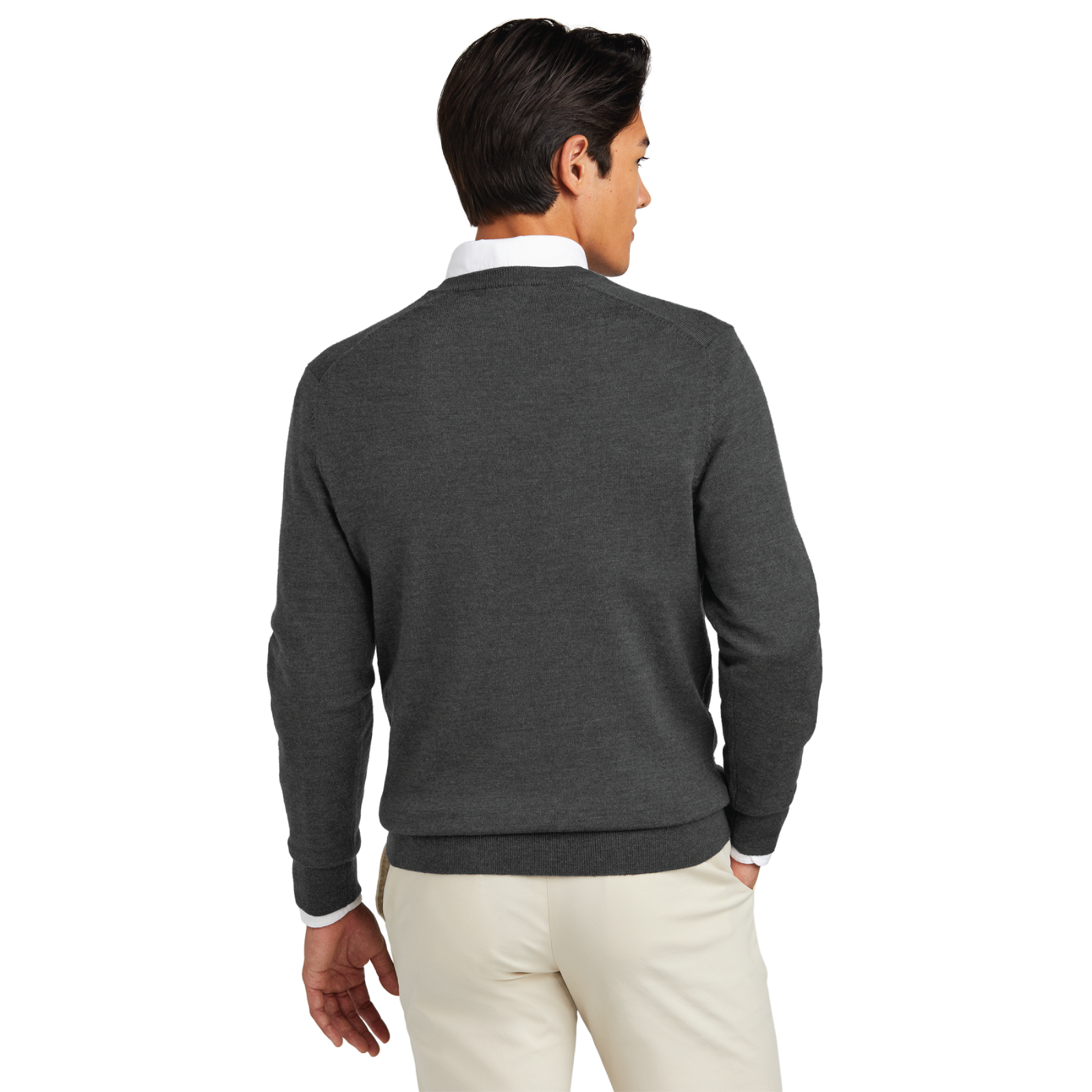 Balmoral Men's Brooks Brothers Washable Merino Wool V-Neck Sweater