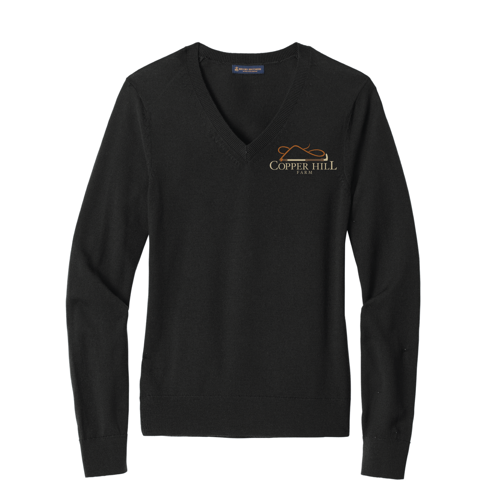 Copper Hill Farm Women's Brooks Brothers Washable Merino Wool V-Neck Sweater